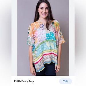 Johnny Was Faith Boxy Top XS (fits up to Med)